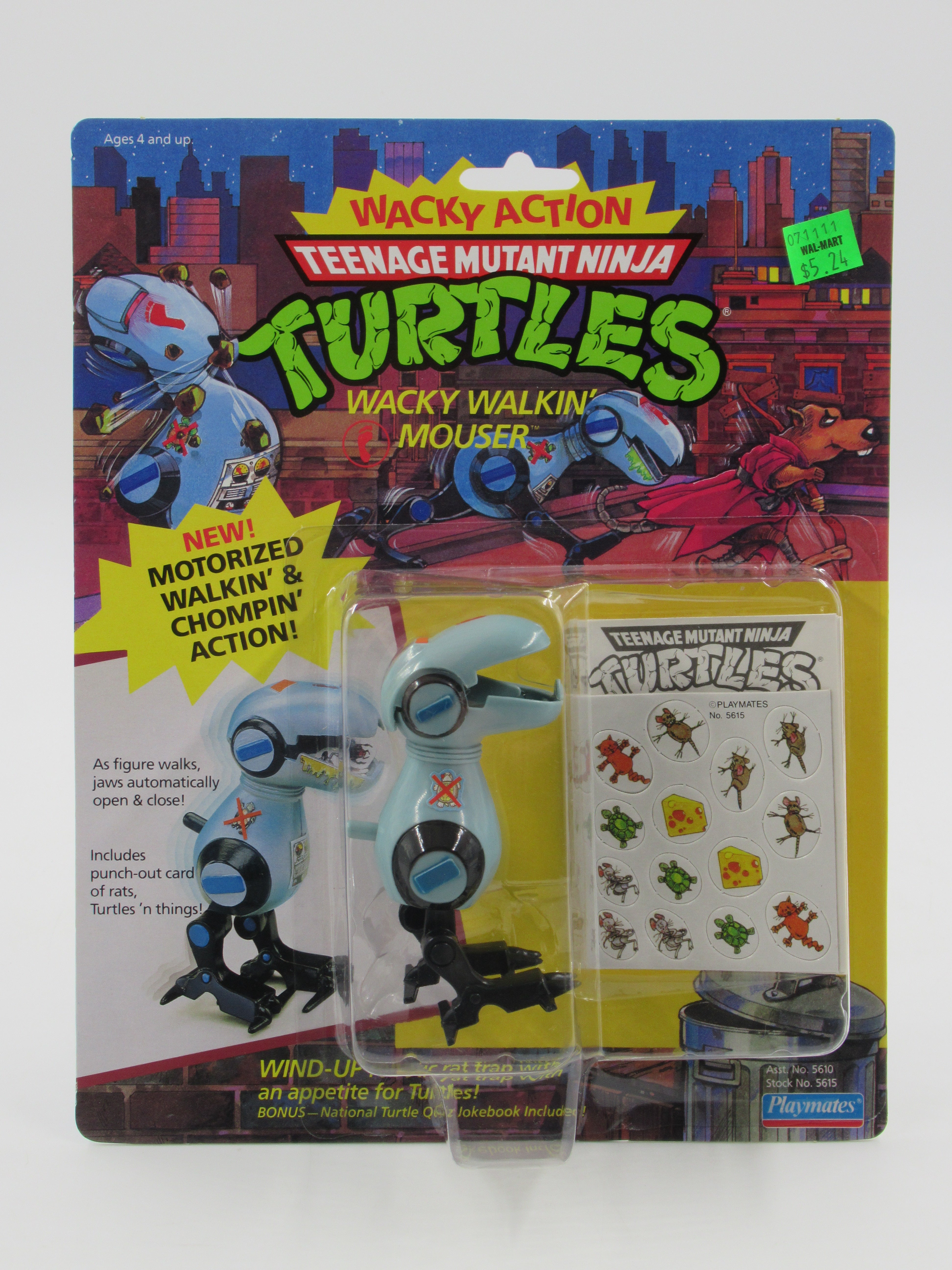 Teenage Mutant Ninja Turtles Wacky Walkin' Mouser Wacky Action 4.5" Figure TMNTs - Playmates (1989)